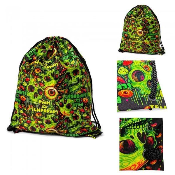 Рюкзак-мешок спортивный Toxic Skulls 50&times;41 см | Неоновый Kumm K14380 K14380 фото
