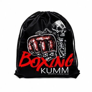 Рюкзак-мішок спортивний Strong Fighter 50&times;41 см | Чорний Kumm K14595 K14595 фото