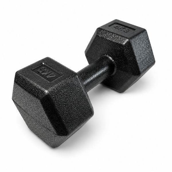 Гантели шестигранные 4 кг 1 шт для фитнеса | Черный Kumm K13055 K13055 фото
