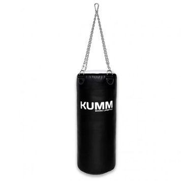 Мішок боксерський PVC 70x28 см з кріпленням ланцюги чорний | Kumm K12423 K12423 фото